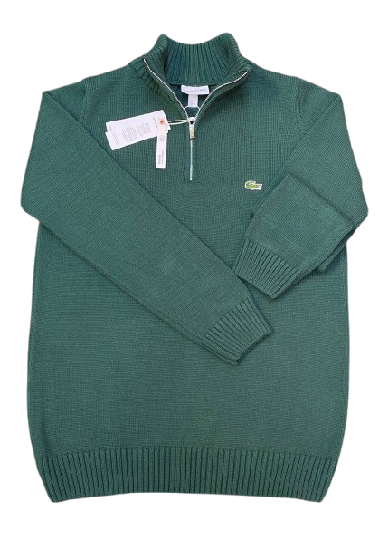 Lacoste wool sweater with Zipper Neck