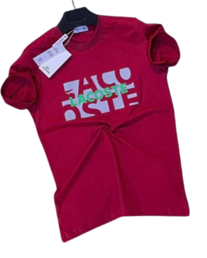 Lacoste 2 word -Crew Neck Cotton T-shirt