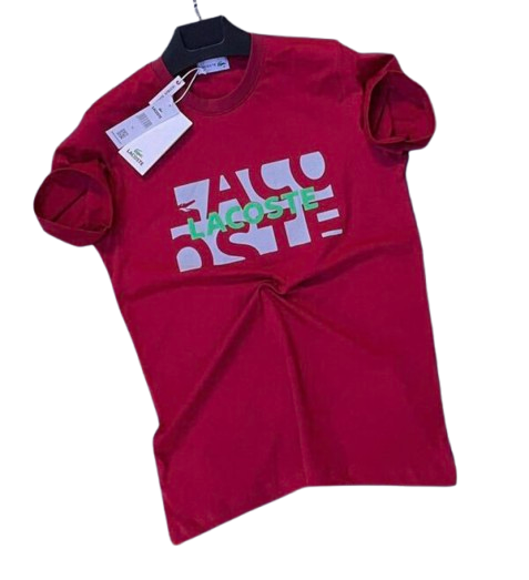 Lacoste 2 word -Crew Neck Cotton T-shirt