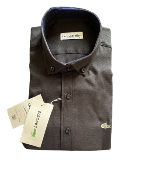 lacoste slim fit shirt - black