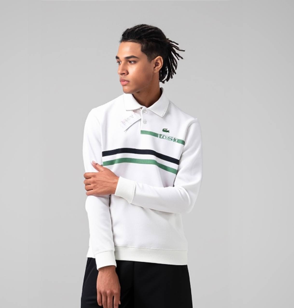 lacoste sweater- fleece -3 line