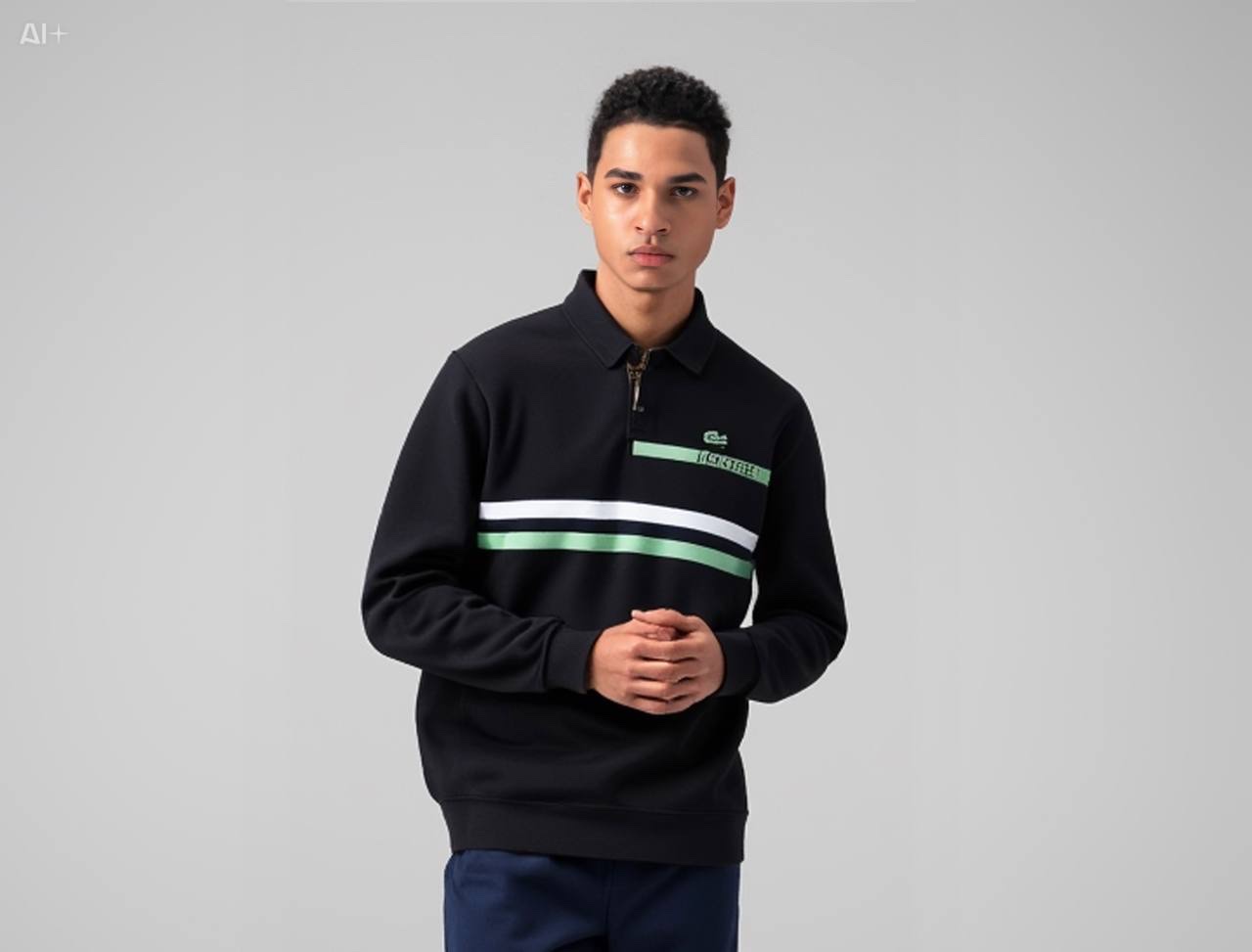 lacoste sweater- fleece -3 line - Image 4