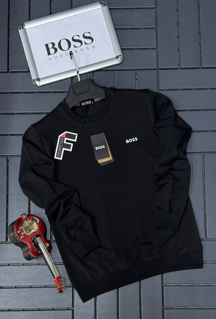 boss crew neck - cotton sweater - Image 2