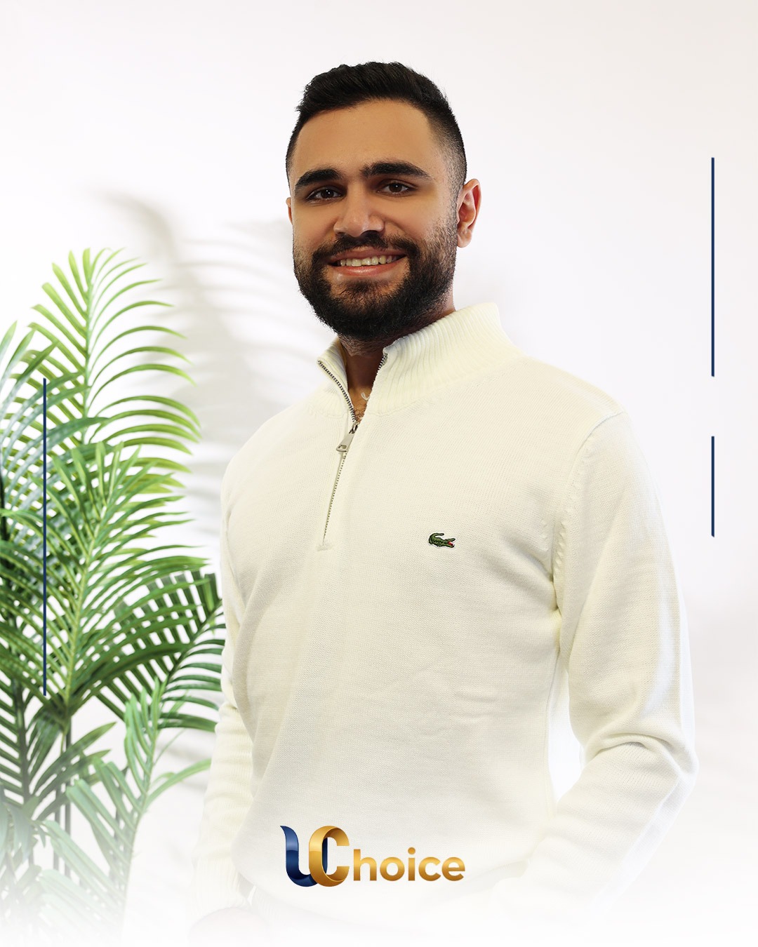 Lacoste wool zipper sweater - Image 3