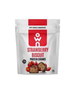 Strawberry biscuit protein chunks