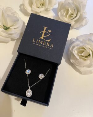 Silver oval set