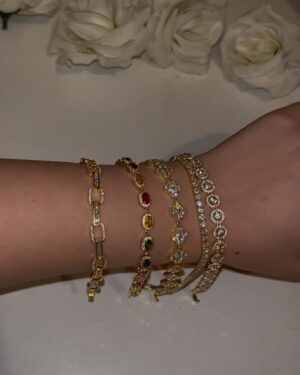 Multicolor tennis bracelet