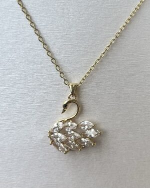 Swan necklace gold
